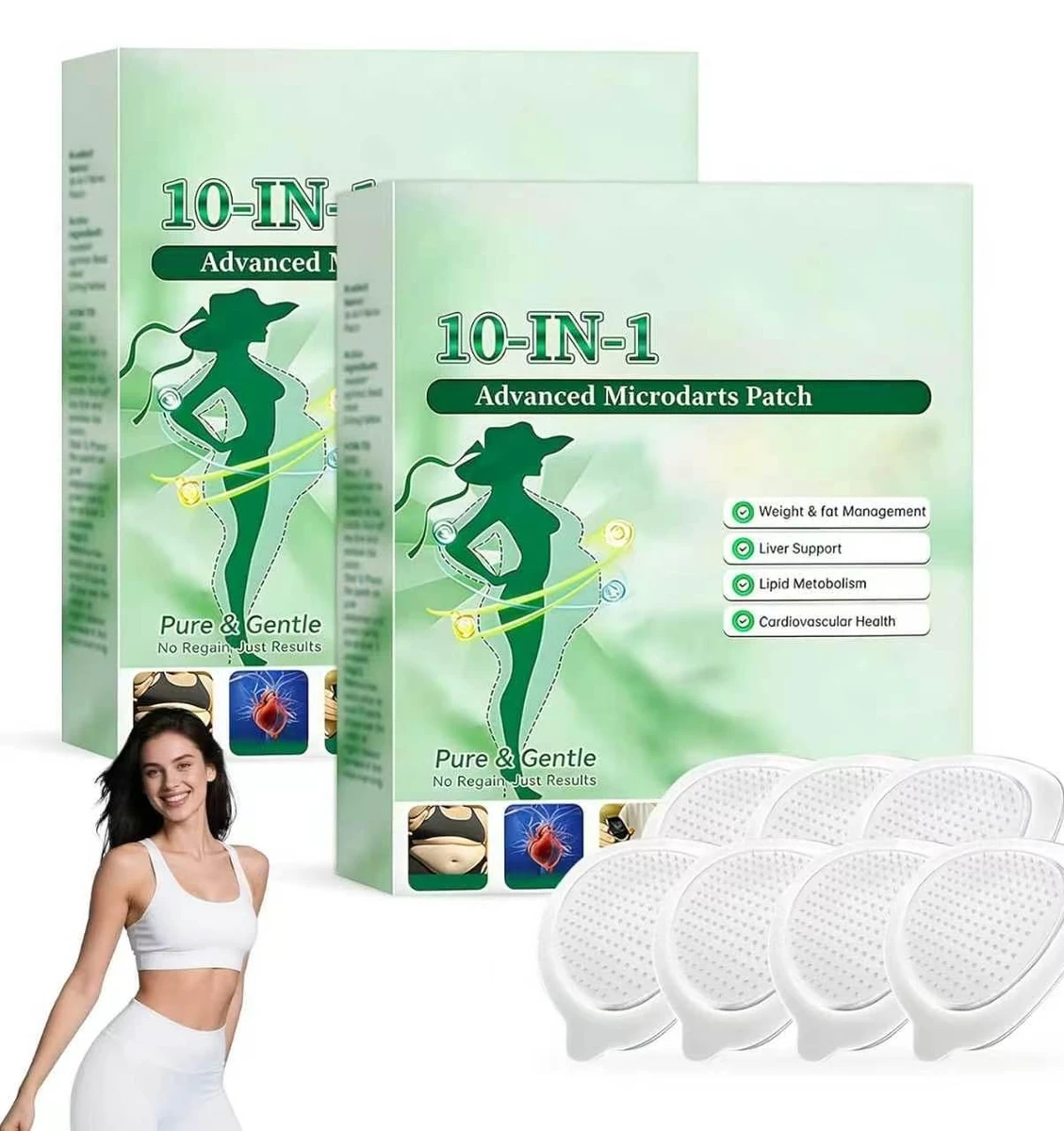 Illustrative microneedle packaging artwork from HYTANBIO portfolio page 6